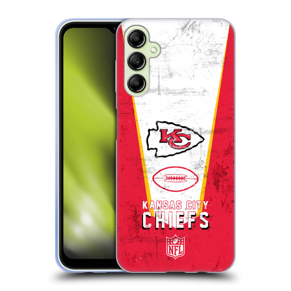 NFL Kansas City Chiefs Logo Art Banner Soft Gel Case for Samsung Galaxy A14 5G