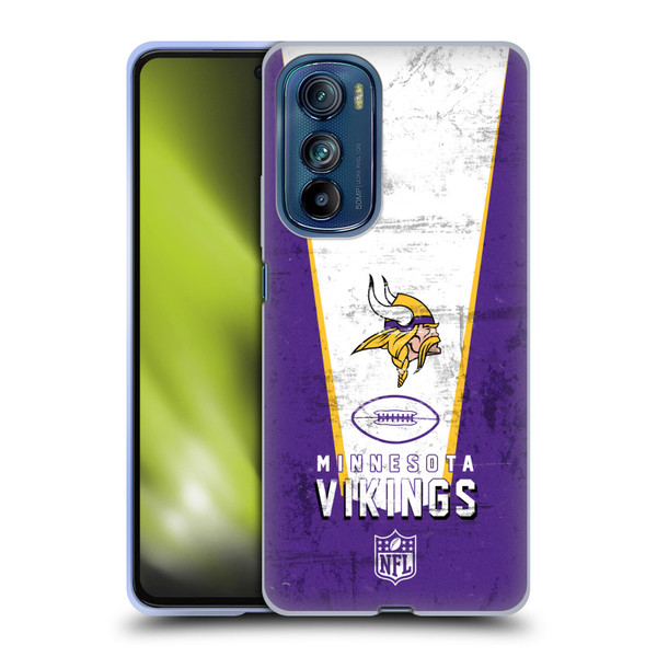 NFL Minnesota Vikings Logo Art Banner Soft Gel Case for Motorola Edge 30