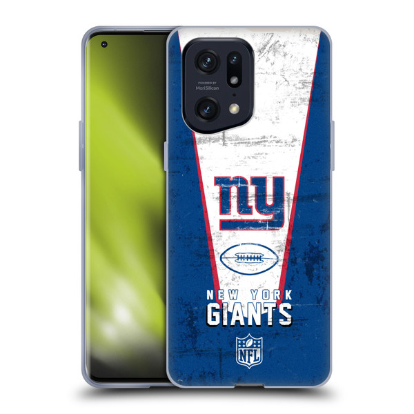 NFL New York Giants Logo Art Banner Soft Gel Case for OPPO Find X5 Pro