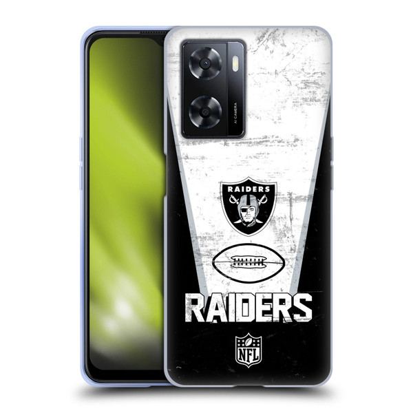 NFL Las Vegas Raiders Logo Art Banner 100th Soft Gel Case for OPPO A57s