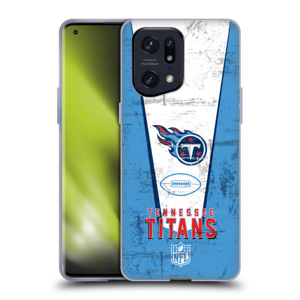 NFL Tennessee Titans Logo Art Banner Soft Gel Case for OPPO Find X5 Pro