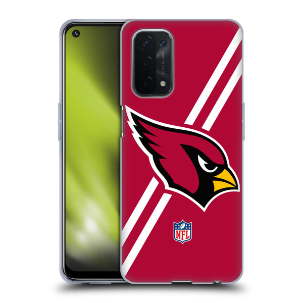 NFL Arizona Cardinals Logo Stripes Soft Gel Case for OPPO A54 5G