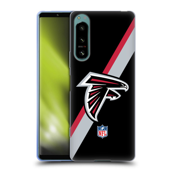 NFL Atlanta Falcons Logo Stripes Soft Gel Case for Sony Xperia 5 IV