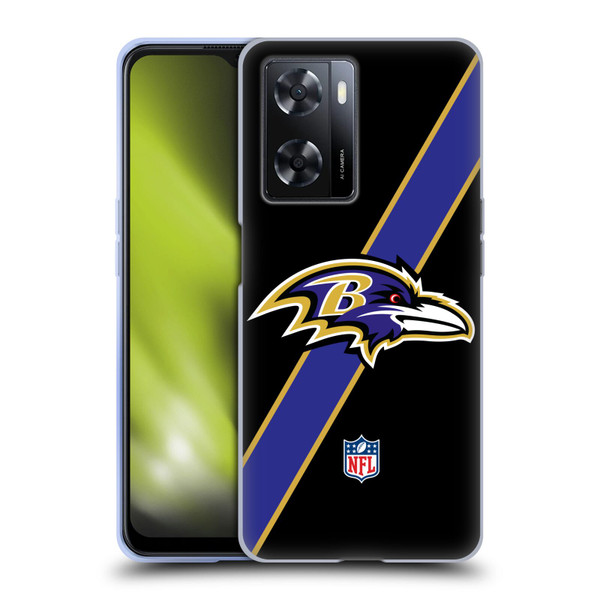 NFL Baltimore Ravens Logo Stripes Soft Gel Case for OPPO A57s