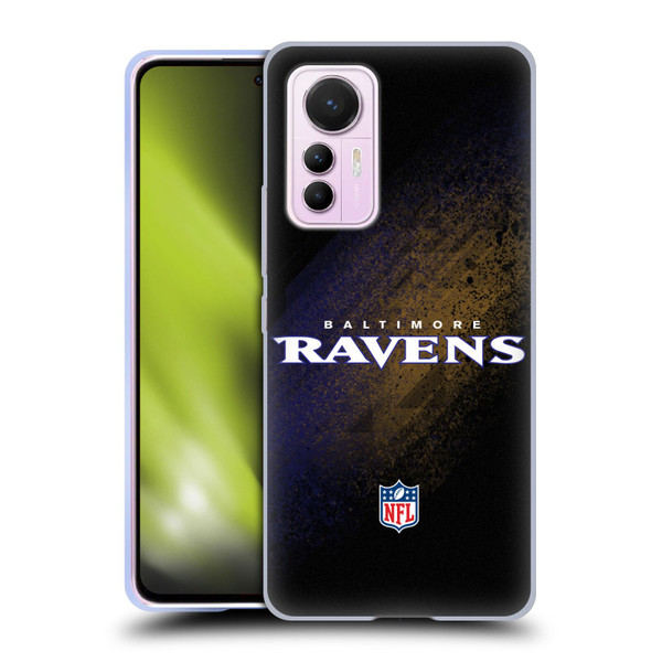 NFL Baltimore Ravens Logo Blur Soft Gel Case for Xiaomi 12 Lite