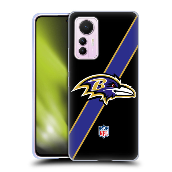 NFL Baltimore Ravens Logo Stripes Soft Gel Case for Xiaomi 12 Lite