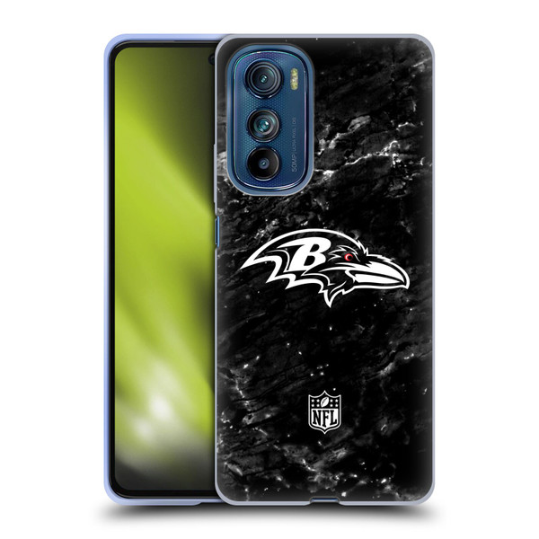 NFL Baltimore Ravens Artwork Marble Soft Gel Case for Motorola Edge 30