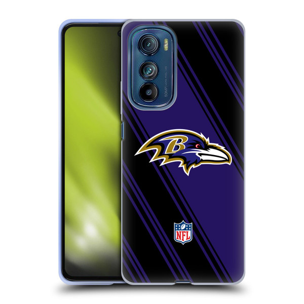 NFL Baltimore Ravens Artwork Stripes Soft Gel Case for Motorola Edge 30