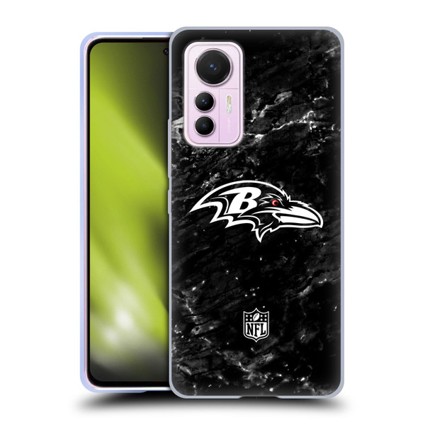 NFL Baltimore Ravens Artwork Marble Soft Gel Case for Xiaomi 12 Lite