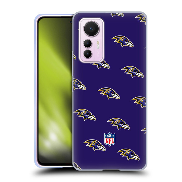 NFL Baltimore Ravens Artwork Patterns Soft Gel Case for Xiaomi 12 Lite