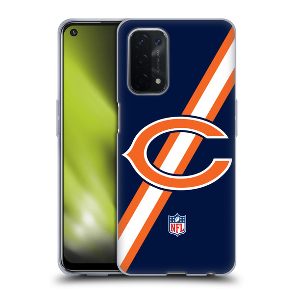 NFL Chicago Bears Logo Stripes Soft Gel Case for OPPO A54 5G