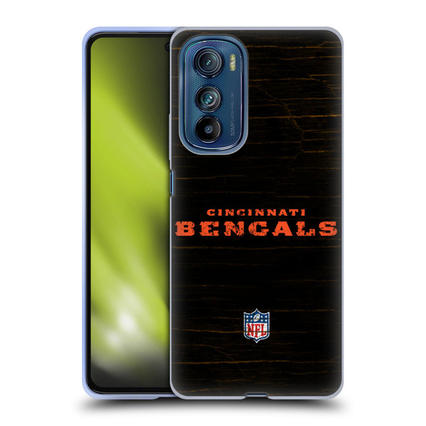 NFL Cincinnati Bengals Logo Distressed Look Soft Gel Case for Motorola Edge 30