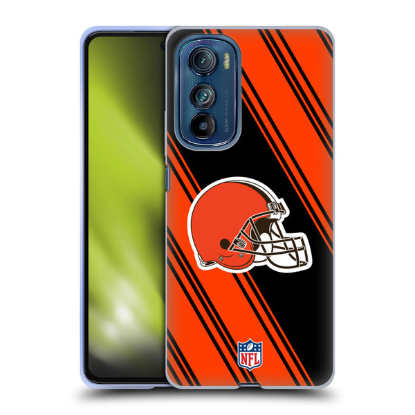 NFL Cleveland Browns Artwork Stripes Soft Gel Case for Motorola Edge 30