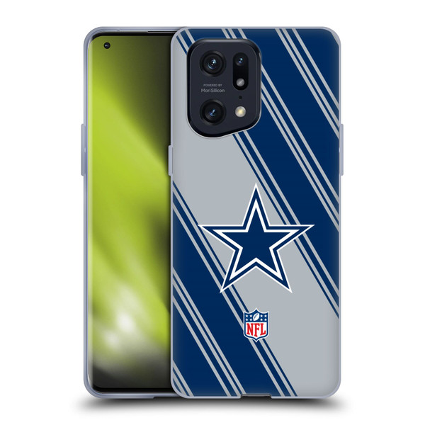 NFL Dallas Cowboys Artwork Stripes Soft Gel Case for OPPO Find X5 Pro