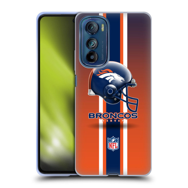 NFL Denver Broncos Logo Helmet Soft Gel Case for Motorola Edge 30
