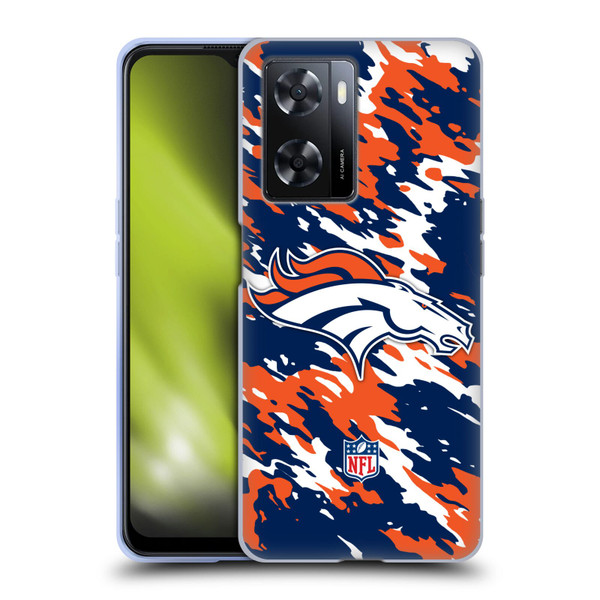 NFL Denver Broncos Logo Camou Soft Gel Case for OPPO A57s