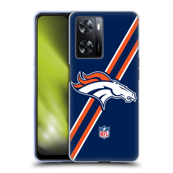 NFL Denver Broncos Logo Stripes Soft Gel Case for OPPO A57s