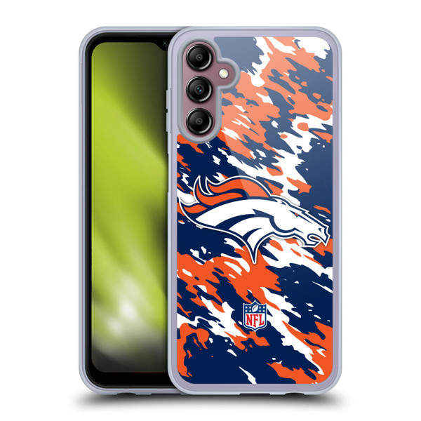 NFL Denver Broncos Logo Camou Soft Gel Case for Samsung Galaxy A14 5G