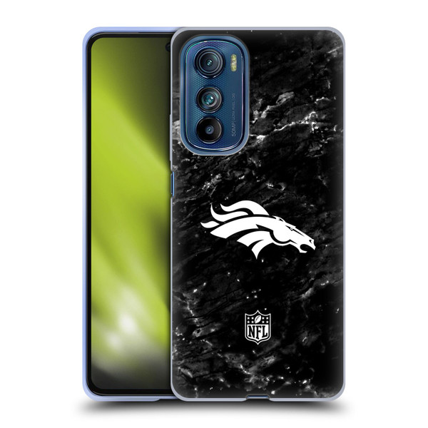 NFL Denver Broncos Artwork Marble Soft Gel Case for Motorola Edge 30
