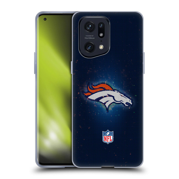 NFL Denver Broncos Artwork LED Soft Gel Case for OPPO Find X5 Pro