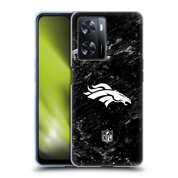 NFL Denver Broncos Artwork Marble Soft Gel Case for OPPO A57s