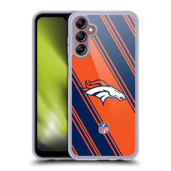 NFL Denver Broncos Artwork Stripes Soft Gel Case for Samsung Galaxy A14 5G