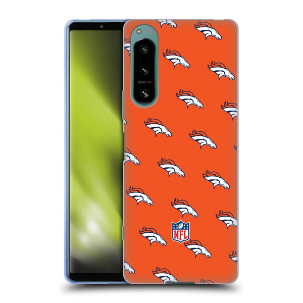 NFL Denver Broncos Artwork Patterns Soft Gel Case for Sony Xperia 5 IV