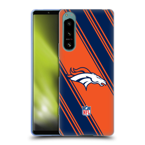 NFL Denver Broncos Artwork Stripes Soft Gel Case for Sony Xperia 5 IV