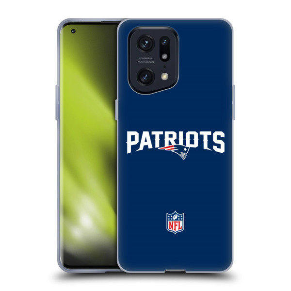 NFL New England Patriots Logo Plain Soft Gel Case for OPPO Find X5 Pro