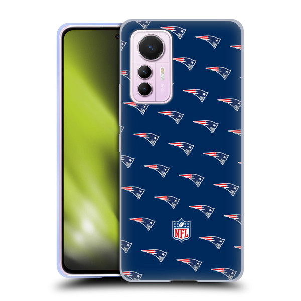 NFL New England Patriots Artwork Patterns Soft Gel Case for Xiaomi 12 Lite