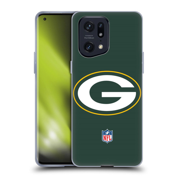 NFL Green Bay Packers Logo Plain Soft Gel Case for OPPO Find X5 Pro