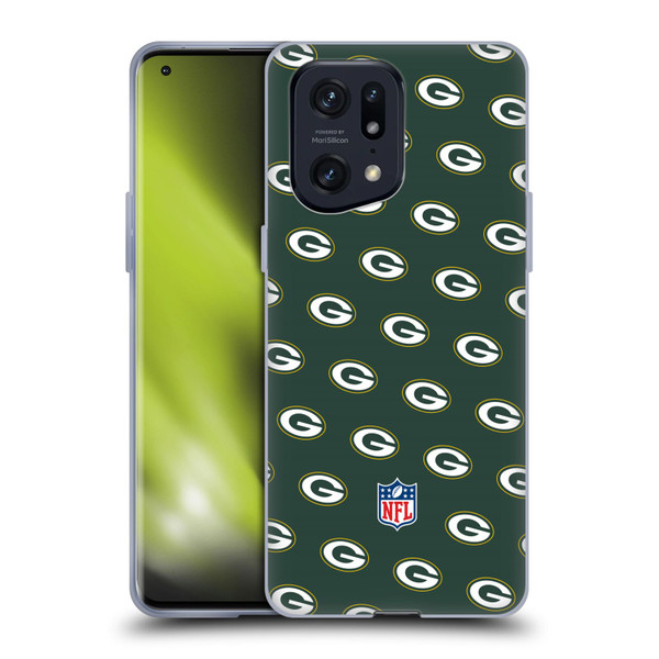 NFL Green Bay Packers Artwork Patterns Soft Gel Case for OPPO Find X5 Pro