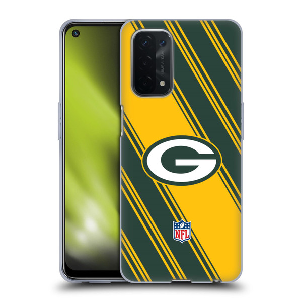 NFL Green Bay Packers Artwork Stripes Soft Gel Case for OPPO A54 5G
