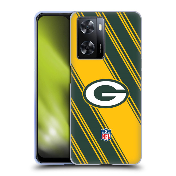 NFL Green Bay Packers Artwork Stripes Soft Gel Case for OPPO A57s