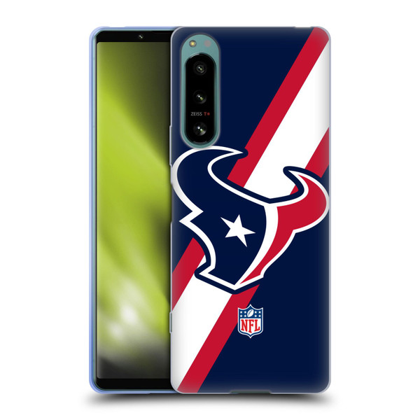 NFL Houston Texans Logo Stripes Soft Gel Case for Sony Xperia 5 IV