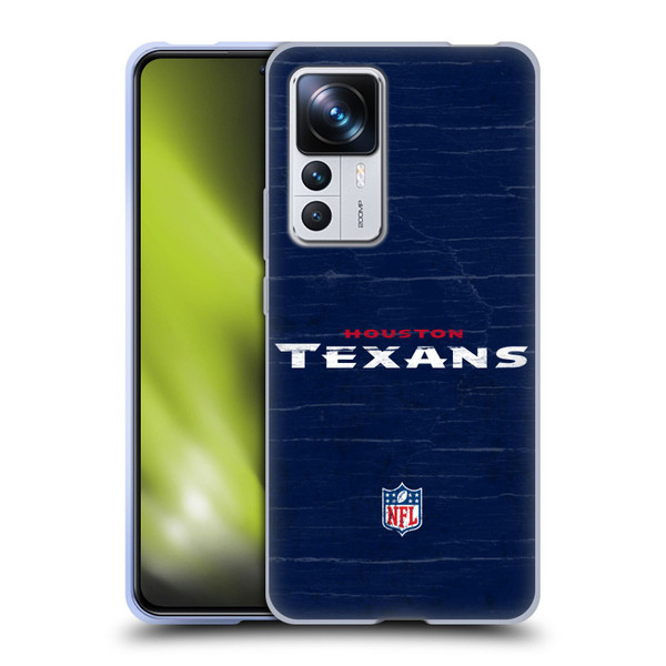 NFL Houston Texans Logo Distressed Look Soft Gel Case for Xiaomi 12T Pro