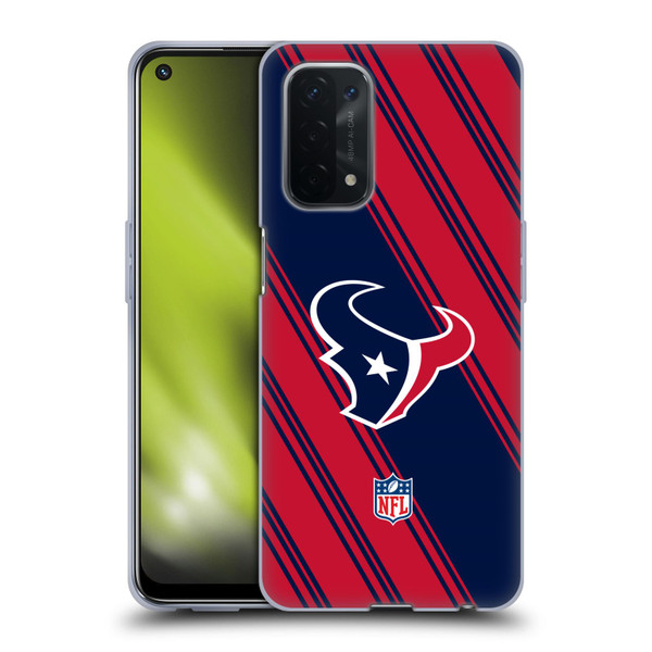 NFL Houston Texans Artwork Stripes Soft Gel Case for OPPO A54 5G
