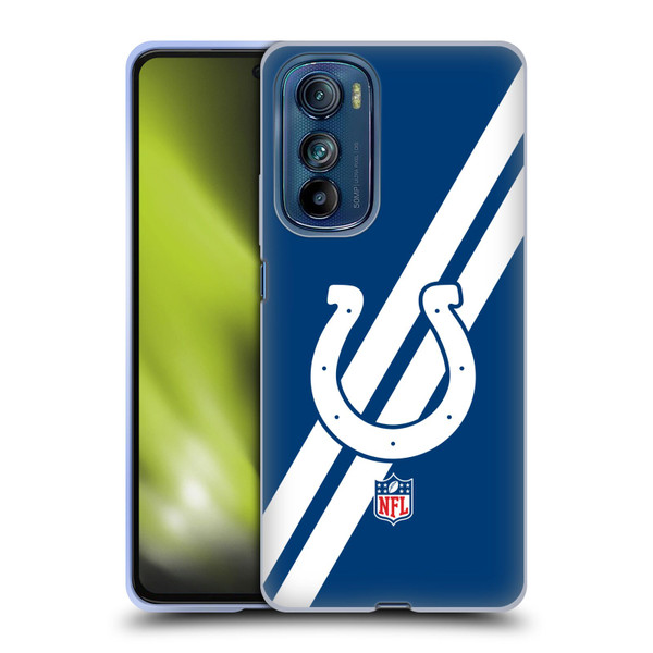 NFL Indianapolis Colts Logo Stripes Soft Gel Case for Motorola Edge 30