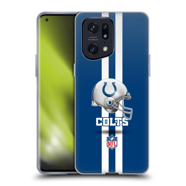 NFL Indianapolis Colts Logo Helmet Soft Gel Case for OPPO Find X5 Pro
