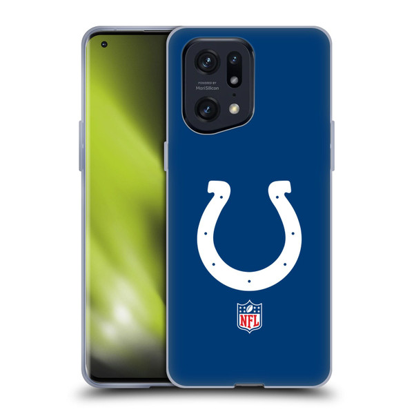 NFL Indianapolis Colts Logo Plain Soft Gel Case for OPPO Find X5 Pro