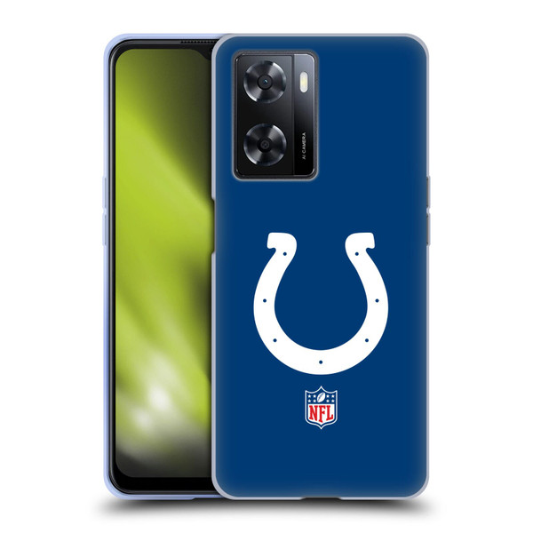 NFL Indianapolis Colts Logo Plain Soft Gel Case for OPPO A57s