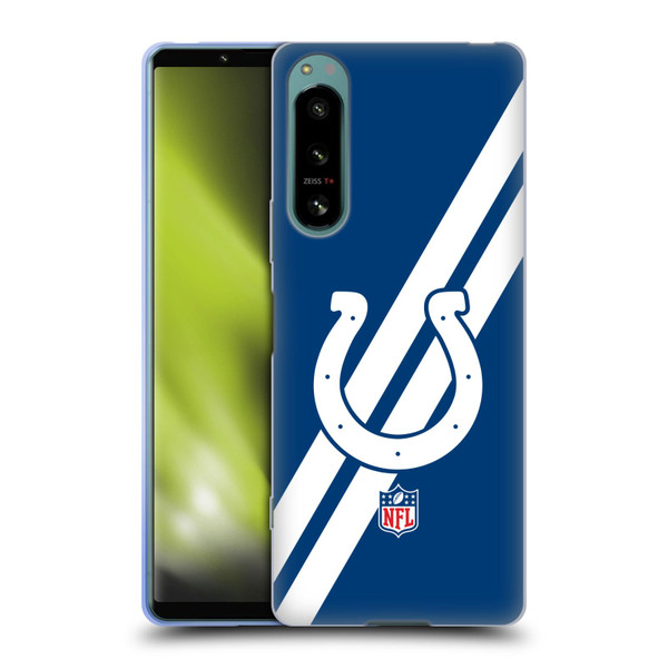NFL Indianapolis Colts Logo Stripes Soft Gel Case for Sony Xperia 5 IV