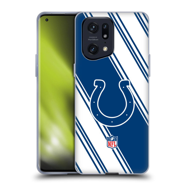 NFL Indianapolis Colts Artwork Stripes Soft Gel Case for OPPO Find X5 Pro