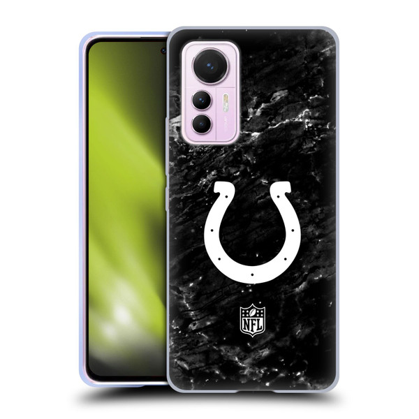 NFL Indianapolis Colts Artwork Marble Soft Gel Case for Xiaomi 12 Lite
