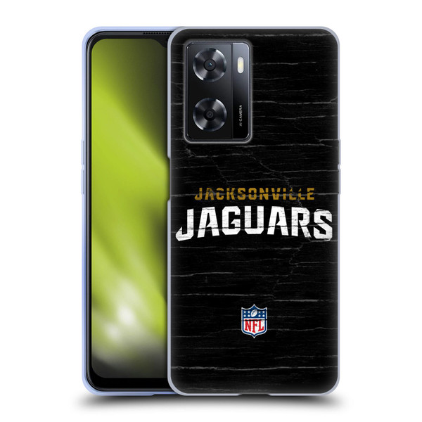 NFL Jacksonville Jaguars Logo Distressed Look Soft Gel Case for OPPO A57s