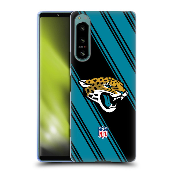 NFL Jacksonville Jaguars Artwork Stripes Soft Gel Case for Sony Xperia 5 IV