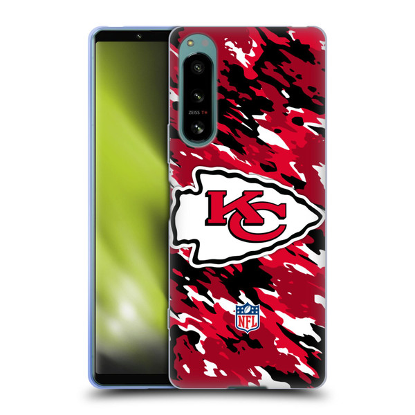 NFL Kansas City Chiefs Logo Camou Soft Gel Case for Sony Xperia 5 IV