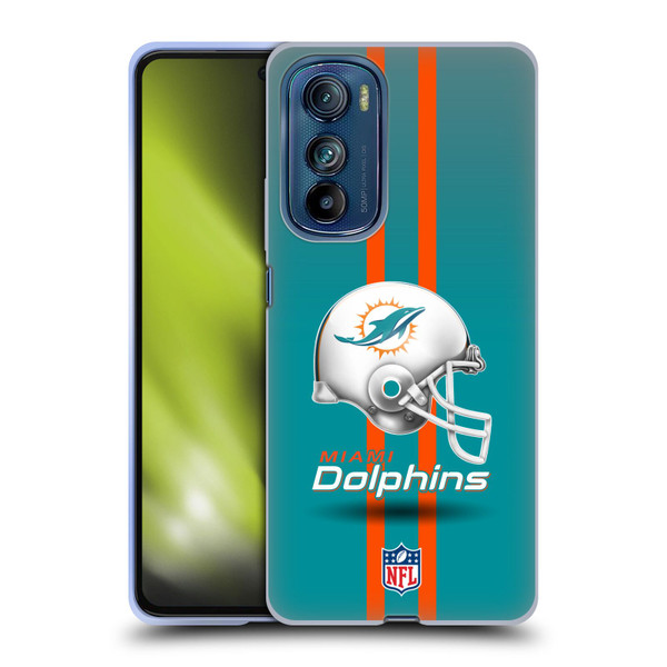 NFL Miami Dolphins Logo Helmet Soft Gel Case for Motorola Edge 30
