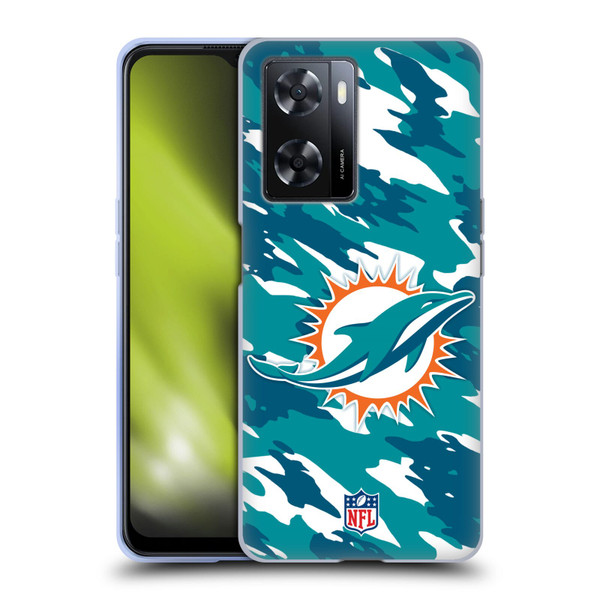 NFL Miami Dolphins Logo Camou Soft Gel Case for OPPO A57s