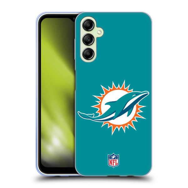 NFL Miami Dolphins Logo Plain Soft Gel Case for Samsung Galaxy A14 5G